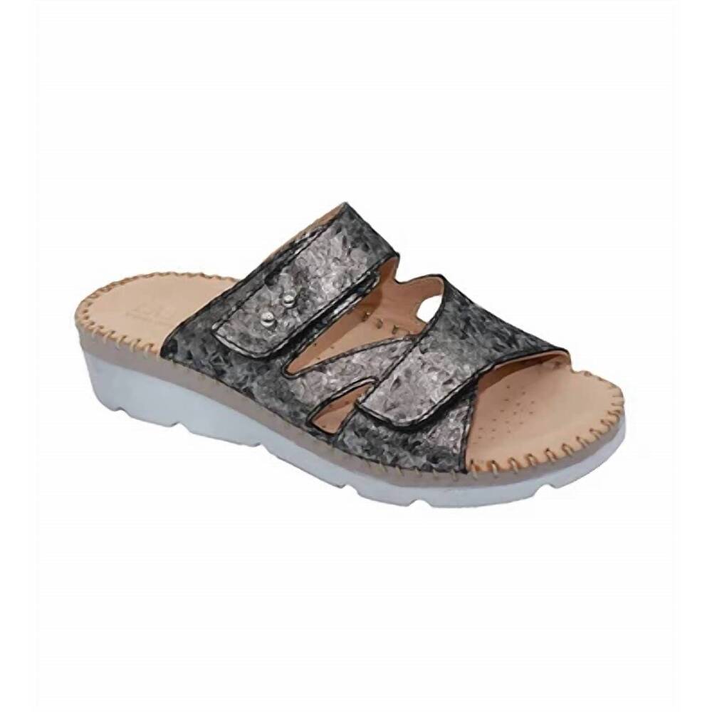 NEW LAPLUME women's sunny flat sandals in black